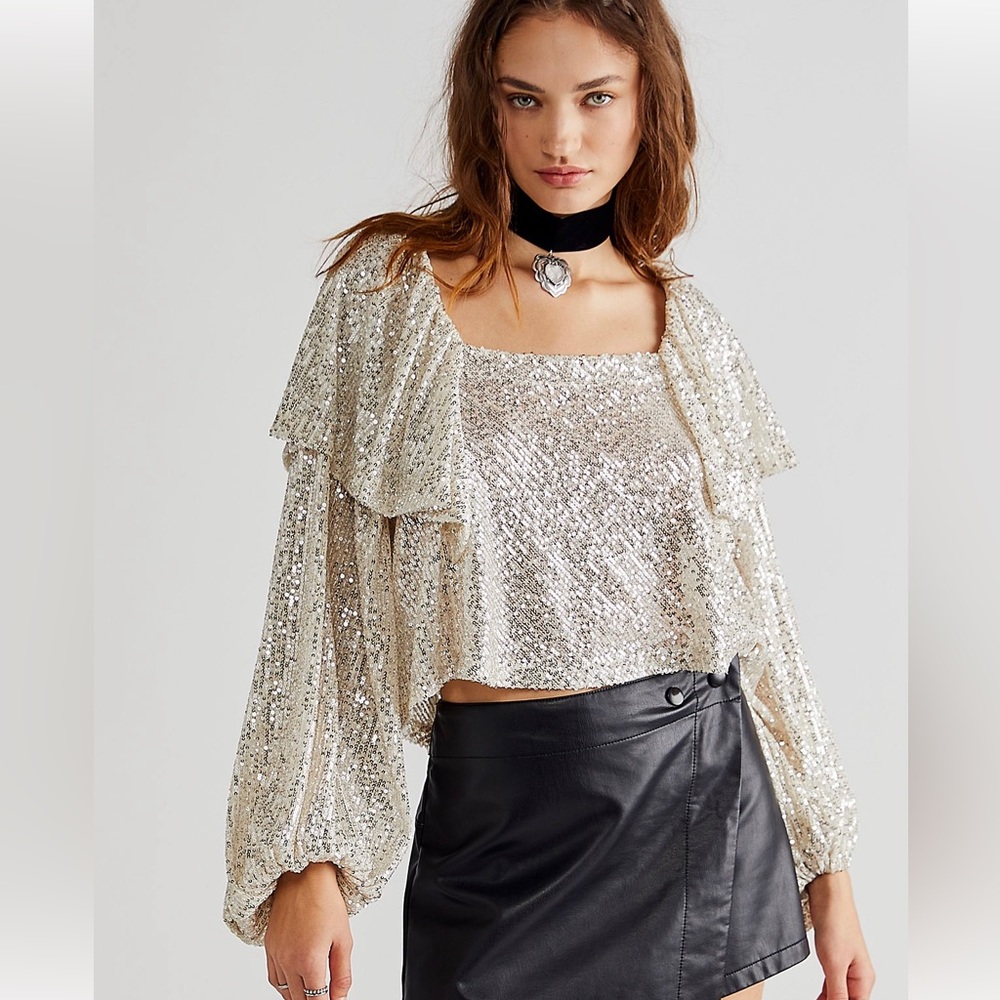 Free People Sequin Top